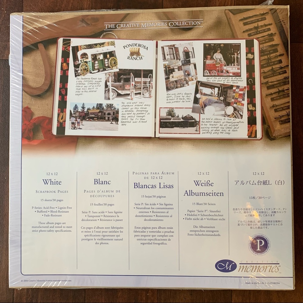 3 packs - NEW Creative Memories P-Series 12 x 12 White Scrapbook Pages Old Style